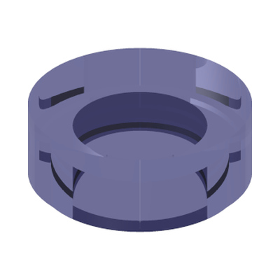 FLAT TILE 1X1, ROUND · Tr.bright Bluish Violet (réf. BrickLink Trans-Purple)