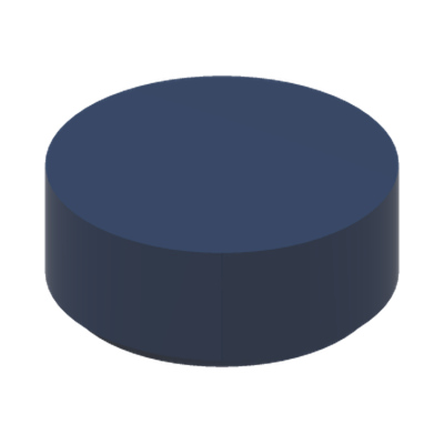 FLAT TILE 1X1, ROUND · Earth Blue (réf. BrickLink Dark Blue)