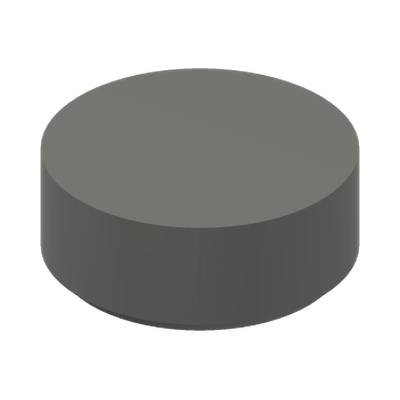 FLAT TILE 1X1, ROUND · Dark Stone Grey (réf. BrickLink Dark Bluish Gray)