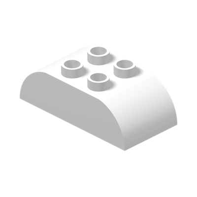 BRICK 2X4 W. BOWS · LEGO 6135522 (réf. BrickLink 98223) · White (réf. BrickLink White)