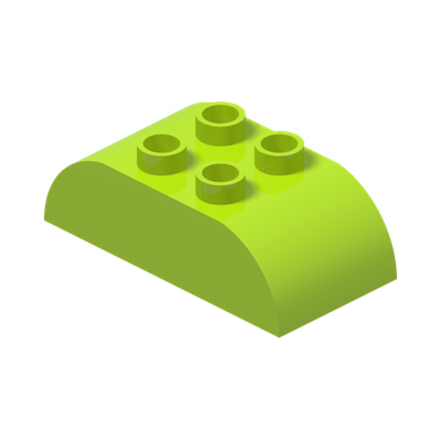 BRICK 2X4 W. BOWS · Bright Yellowish Green (réf. BrickLink Lime)