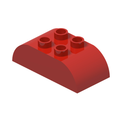BRICK 2X4 W. BOWS · Bright Red (réf. BrickLink Red)