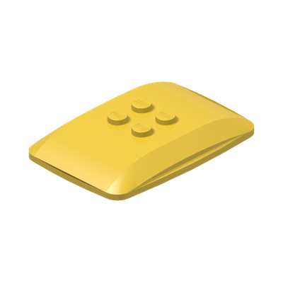 Wedge 6 x 4 x 2/3 Quad Curved · Couleur BrickLink : Yellow