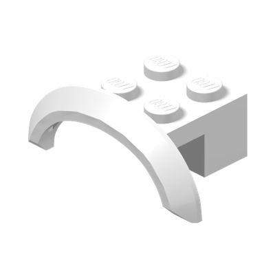 BRICK 2X4X1 W. SCREEN NO. 2 · LEGO 6170504 (réf. BrickLink 98282) · White (réf. BrickLink White)