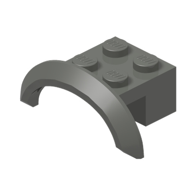 BRICK 2X4X1 W. SCREEN NO. 2 · Dark Stone Grey (réf. BrickLink Dark Bluish Gray)