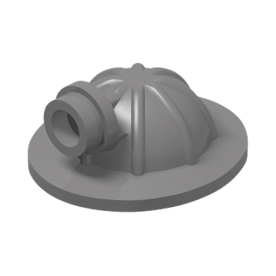 Minifigure, Headgear Helmet Mining with Head Lamp · LEGO 4660846 (réf. BrickLink 98289) · Couleur BrickLink : Flat Silver