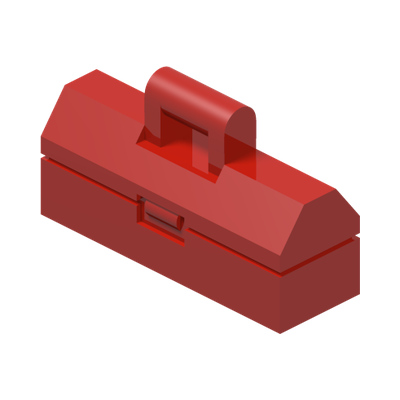 MINI TOOLBOX · LEGO 6514543 (réf. BrickLink 98368) · Bright Red (réf. BrickLink Red)