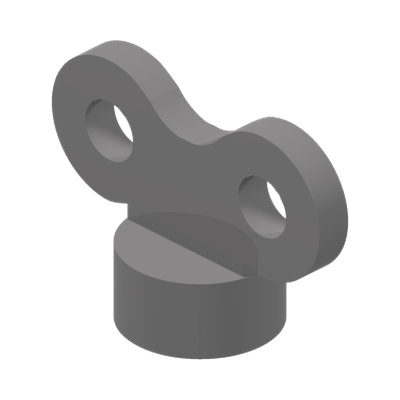 WIND-UP KEY W. TUBE · LEGO 6363150 (réf. BrickLink 98375) · Silver Metallic (réf. BrickLink Flat Silver)