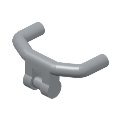 HANDLEBAR W/3.2 SHAFT/BAR ENDS · LEGO 4644102 (réf. BrickLink 98397) · Medium Stone Grey (réf. BrickLink Light Bluish Gray)