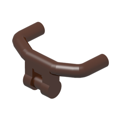 HANDLEBAR W/3.2 SHAFT/BAR ENDS · Reddish Brown (réf. BrickLink Reddish Brown)