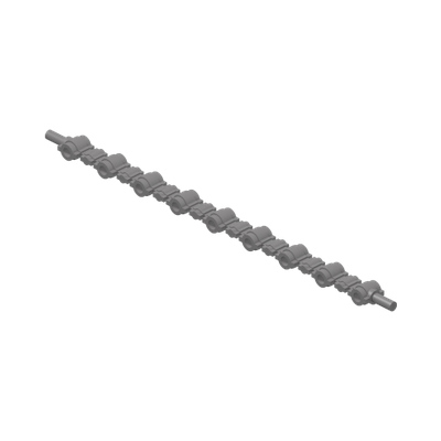 Hero Factory Weapon, Ammo Belt 19L with Bar Ends - Flexible Rubber · LEGO 6147539 (réf. BrickLink 98567) · Couleur BrickLink : Flat Silver