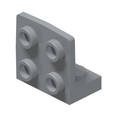 ANGULAR PLATE 1.5 BOT. 1X2 2/2 · Medium Stone Grey (réf. BrickLink Light Bluish Gray)