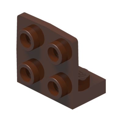ANGULAR PLATE 1.5 BOT. 1X2 2/2 · Reddish Brown (réf. BrickLink Reddish Brown)