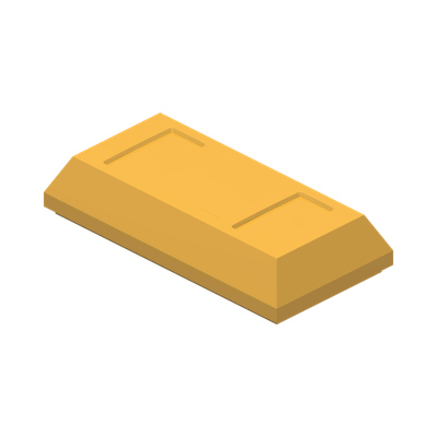 GOLD INGOT · Flame Yellowish Orange (réf. BrickLink Bright Light Orange)