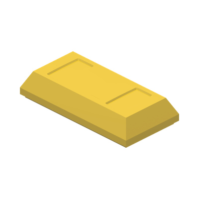 GOLD INGOT · Bright Yellow (réf. BrickLink Yellow)