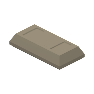 Minifigure, Utensil Ingot 1 x 2 · Couleur BrickLink : Dark Tan