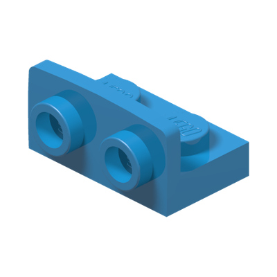 ANGULAR PLATE 1.5 BOT. 1X2 1/2 · Dark Azur (réf. BrickLink Dark Azure)