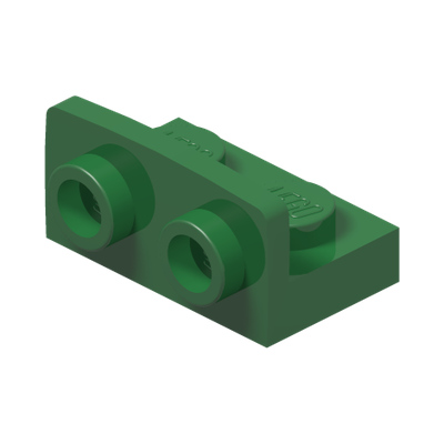 ANGULAR PLATE 1.5 BOT. 1X2 1/2 · Dark Green (réf. BrickLink Green)