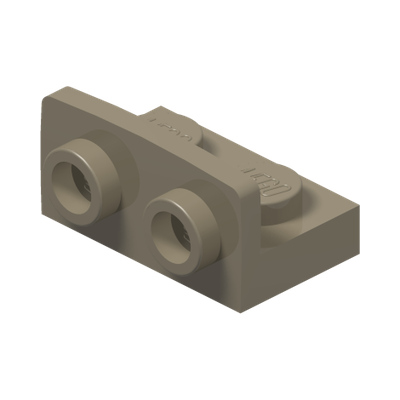 ANGULAR PLATE 1.5 BOT. 1X2 1/2 · Sand Yellow (réf. BrickLink Dark Tan)