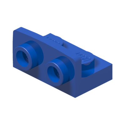 ANGULAR PLATE 1.5 BOT. 1X2 1/2 · Bright Blue (réf. BrickLink Blue)