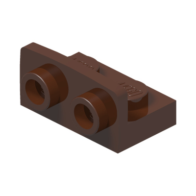 ANGULAR PLATE 1.5 BOT. 1X2 1/2 · Reddish Brown (réf. BrickLink Reddish Brown)