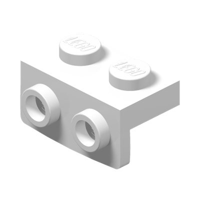 ANGULAR PLATE 1,5 TOP 1X2 1/2 · LEGO 6018774 (réf. BrickLink 99781) · White (réf. BrickLink White)