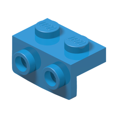 ANGULAR PLATE 1,5 TOP 1X2 1/2 · Dark Azur (réf. BrickLink Dark Azure)