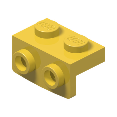 ANGULAR PLATE 1,5 TOP 1X2 1/2 · Bright Yellow (réf. BrickLink Yellow)