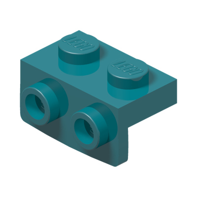 ANGULAR PLATE 1,5 TOP 1X2 1/2 · Bright Bluish Green (réf. BrickLink Dark Turquoise)