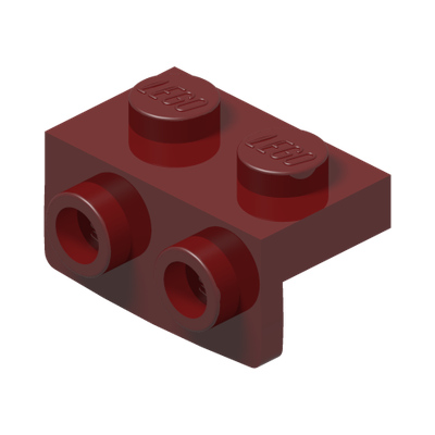 ANGULAR PLATE 1,5 TOP 1X2 1/2 · New Dark Red (réf. BrickLink Dark Red)