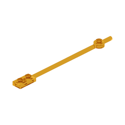 Bar  12L with 1 x 2 Plate End Hollow Studs and 1 x 1 Round Plate End