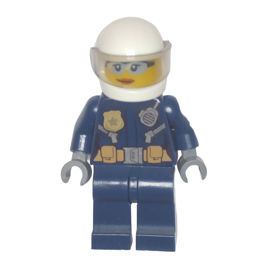 Police - City Helicopter Pilot Female, Light Blue Glasses · cty0733