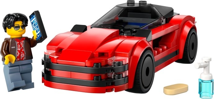 Une voiture de sport rouge · 60448-1