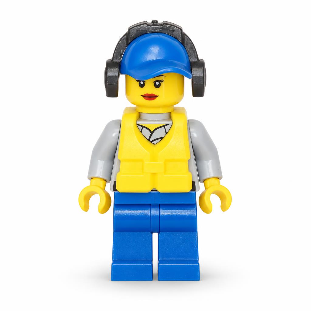 Coast Guard City - Membre d'équipage femme, Casque bleu avec trou, Écouteurs · cty0410