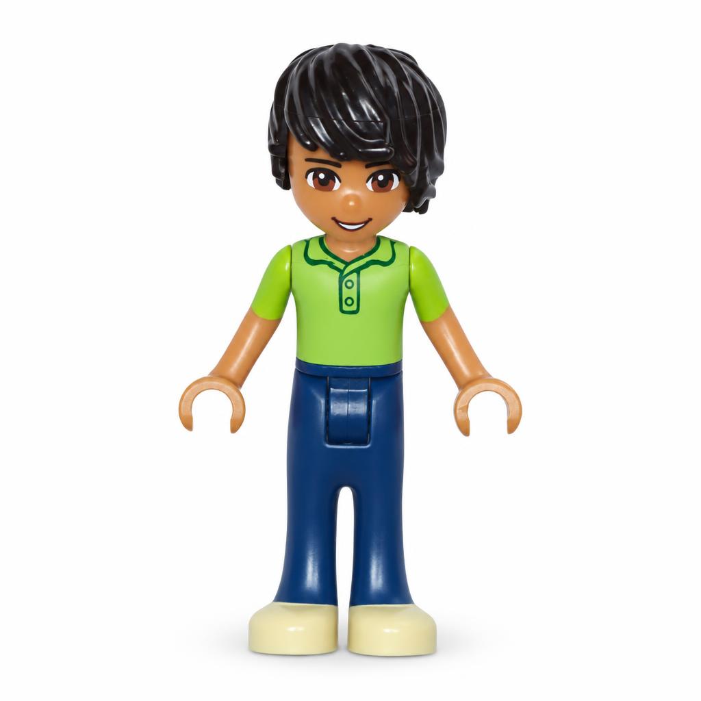 Friends Matthew - Pantalon bleu foncé, polo citron vert · frnd0043