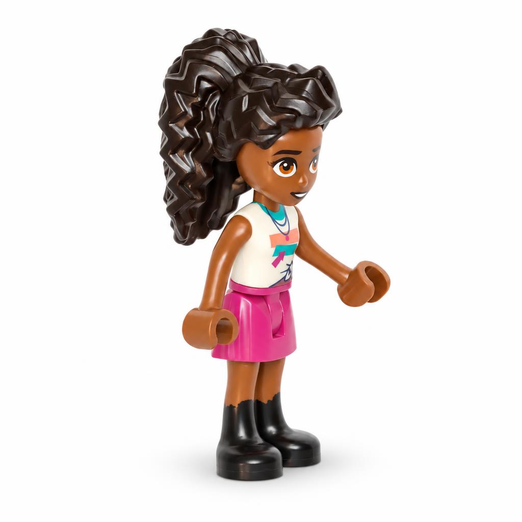 Friends Elsa D - White Knotted Sleeveless Shirt, Magenta Skirt, Black Boots · frnd0820
