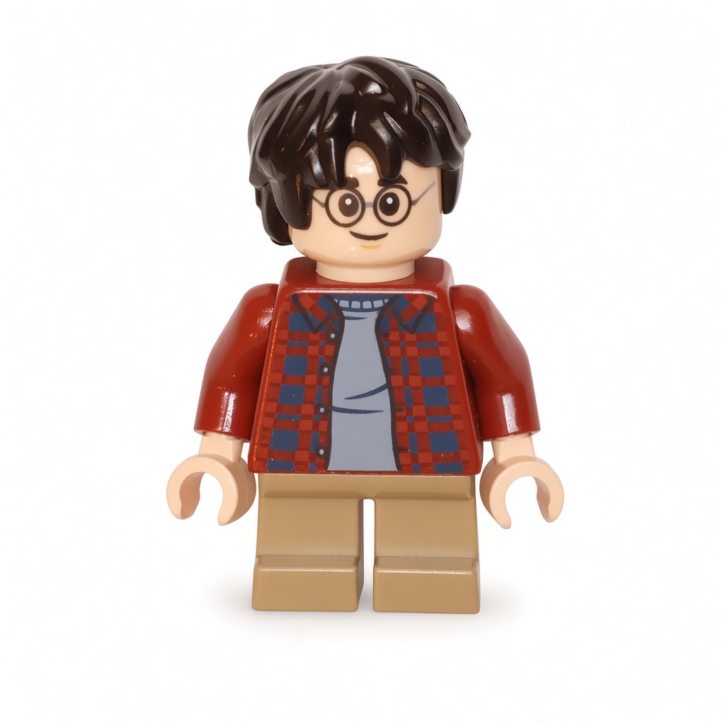 Harry Potter - Dark Red Plaid Flannel Shirt, Dark Tan Short Legs · hp481
