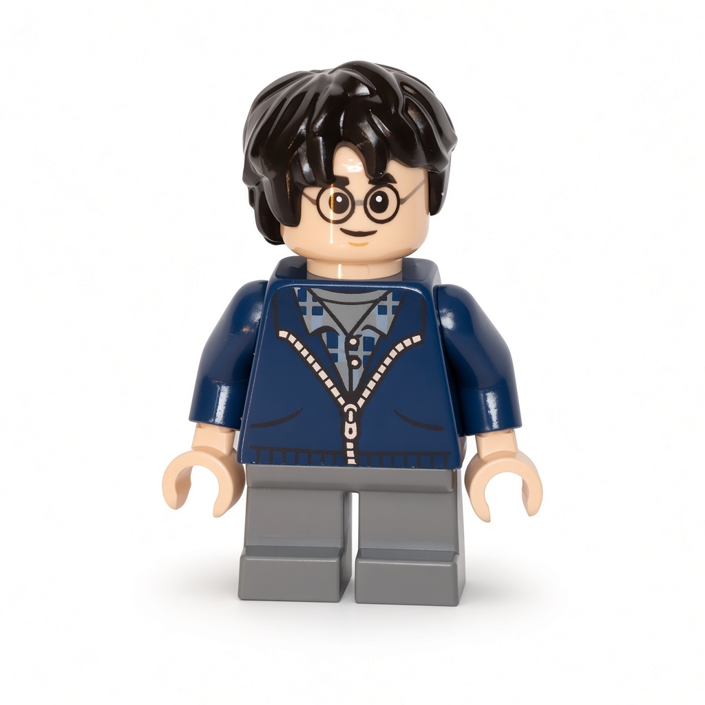 Harry Potter - Dark Blue Hoodie, Dark Bluish Gray Short Legs · hp495