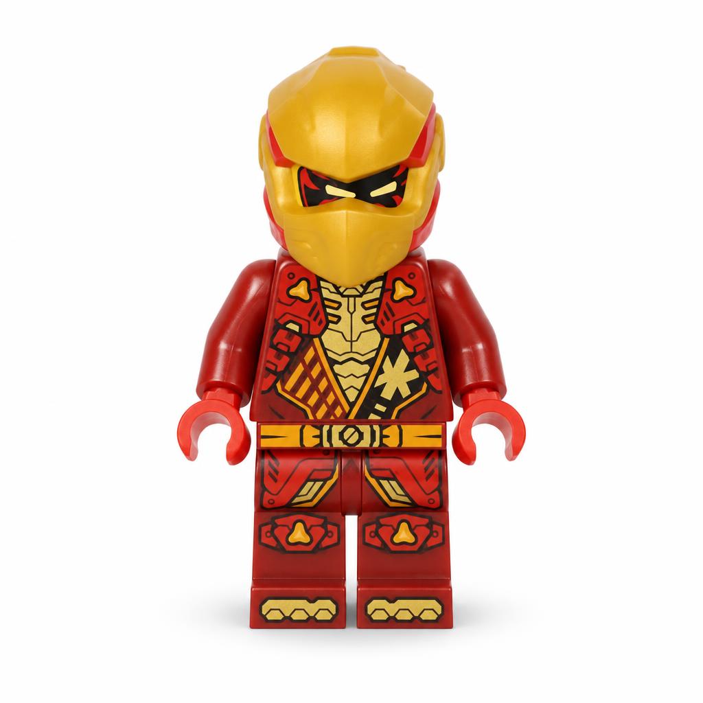 Kai - Dragons Rising, Tunic with Shoulder Armor, Red and Pearl Gold Head Wrap · njo0925