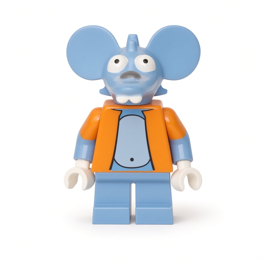 Itchy, The Simpsons, Series 1 (Minifigure Only without Stand and Accessories) · sim019