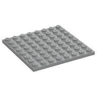 PLATE 8X8 · Medium Stone Grey (réf. BrickLink Light Bluish Gray)