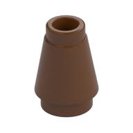 NOSE CONE SMALL 1X1 · Reddish Brown (réf. BrickLink Reddish Brown)