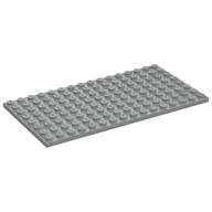 PLATE 8X16 · LEGO 4598522 (réf. BrickLink 92438) · Medium Stone Grey (réf. BrickLink Light Bluish Gray)