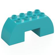 BRICK 2X6X2 OUTSIDE BOWS · LEGO 6027630 (réf. BrickLink 11197) · Medium Azur (réf. BrickLink Medium Azure)