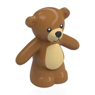 MINI TEDDY BEAR "NO. 1" · LEGO 6055832 (réf. BrickLink 98382pb001) · Medium Nougat (réf. BrickLink Medium Nougat)