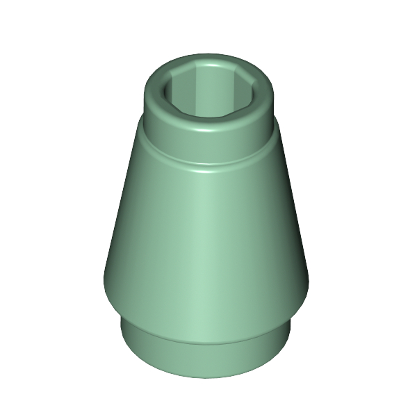 NOSE CONE SMALL 1X1 · Sand Green (réf. BrickLink Sand Green)