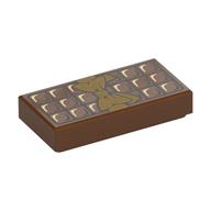 FLAT TILE 1X2 NO. "168" · Reddish Brown (réf. BrickLink Reddish Brown)