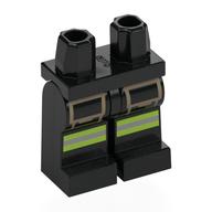MINI LOWER PART "NO 408" · LEGO 6143335 (réf. BrickLink 970c00pb0160) · Black (réf. BrickLink Black)