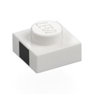 PLATE 1X1, NO. 13 · LEGO 6202501 (réf. BrickLink 3024pb010) · White (réf. BrickLink White)