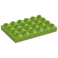 PLATE 4X6 · LEGO 6208515 (réf. BrickLink 25549) · Bright Yellowish Green (réf. BrickLink Lime)